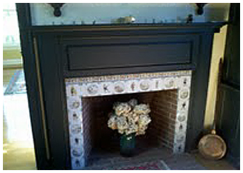 fireplace mantle