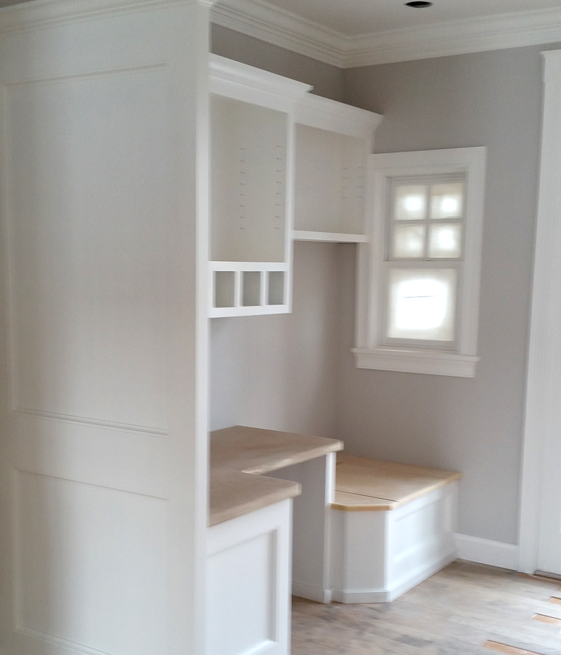 white cabinets